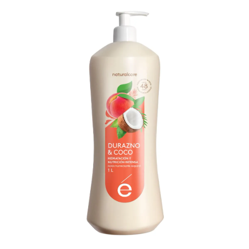 Crema hidratante de durasno y coco