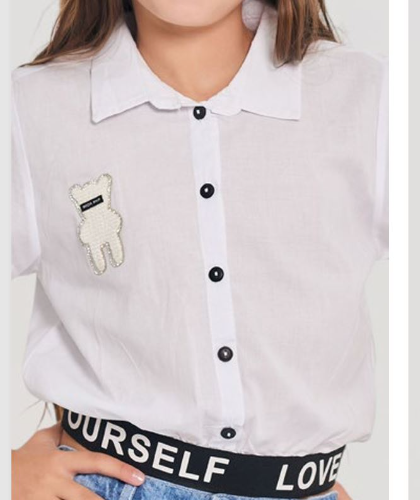 Camisa aplique oso