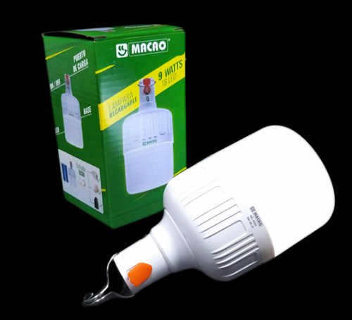 BOMBILLO 9W MACAO RECARGABLE CABLE USB