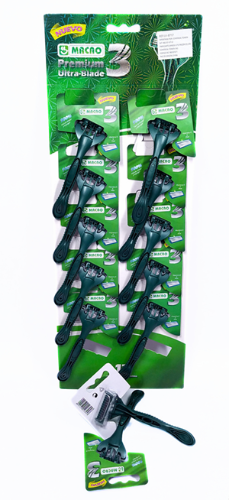 PRESTOBARBA 3 HOJA MACAO X 12 UND