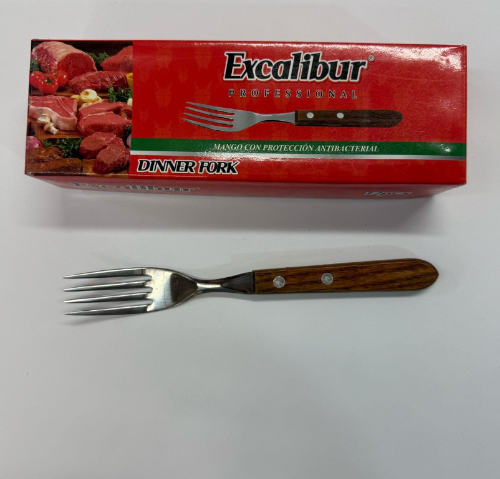 TENEDOR CACHA MADERA EXCALIBUR X UND