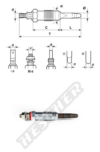c9119 hu110 bujia calentamiento fiat peugeot renault