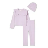 Btween Baby Girls' Sweater 3-Piece Set