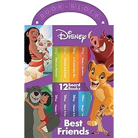 Disney: Lion King, Moana, and more! - Best Friends My First Library Board Book Block 12-Book Set - PI Kids