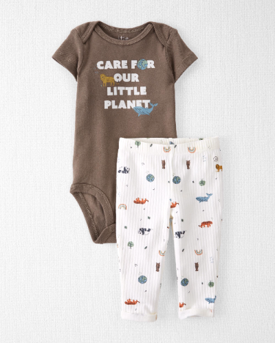 Carters - Conjunto - Baby Organic Cotton Care For Our Little Planet Set