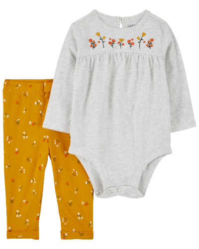 Carters - Conjunto - flores - 18M