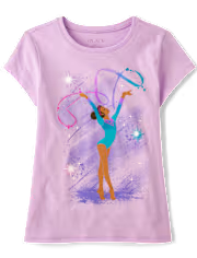 Children's Place - Girls Gymnast Graphic Tee