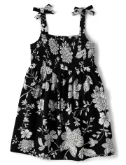 Children's Place - Vestido - Tie Shoulder Negro