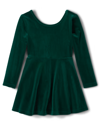 Children's Place - Vestido - Verde Velour