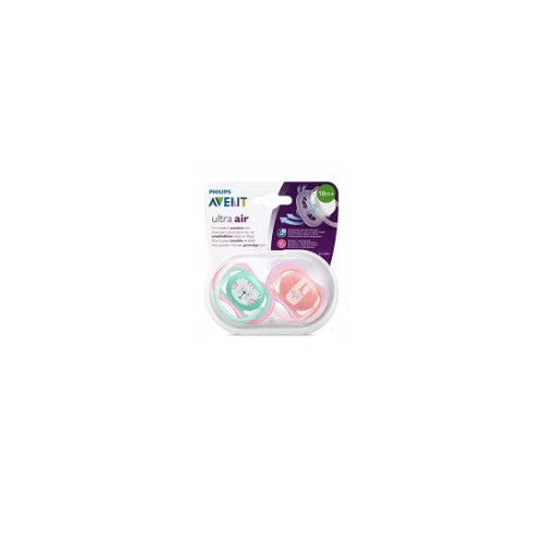 Avent Pack Chupetes Ultra Air Tigre y Conejo 18m 2