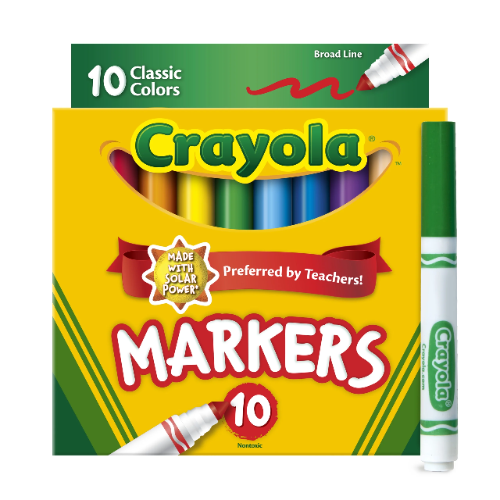 Crayola Broad Line Markers, 10