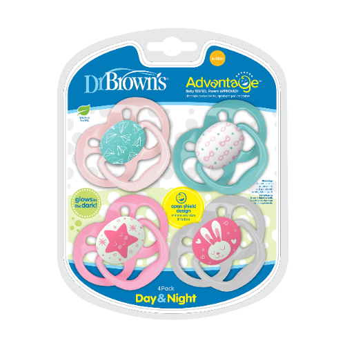 Dr. Brown's Advantage Pacifier Stage 2 4pk Pink