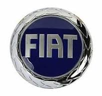 Logo FIAT gris FONDO azul 95mm -