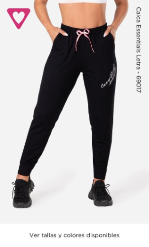 CALCA ESSENTIALS LETRA MM PRETO