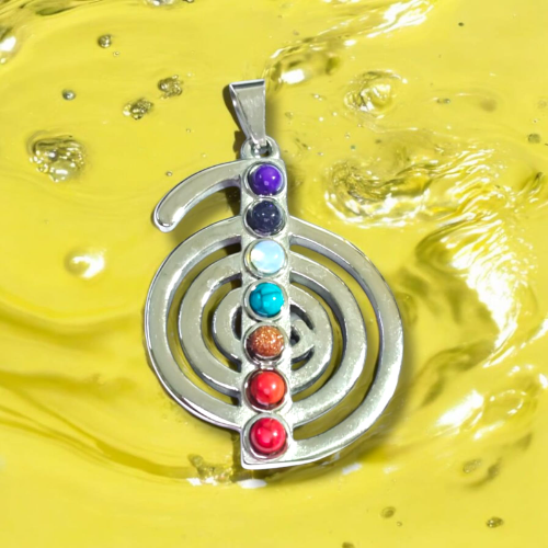 DIJE  ACERO 7 CHAKRAS CHO KU REI