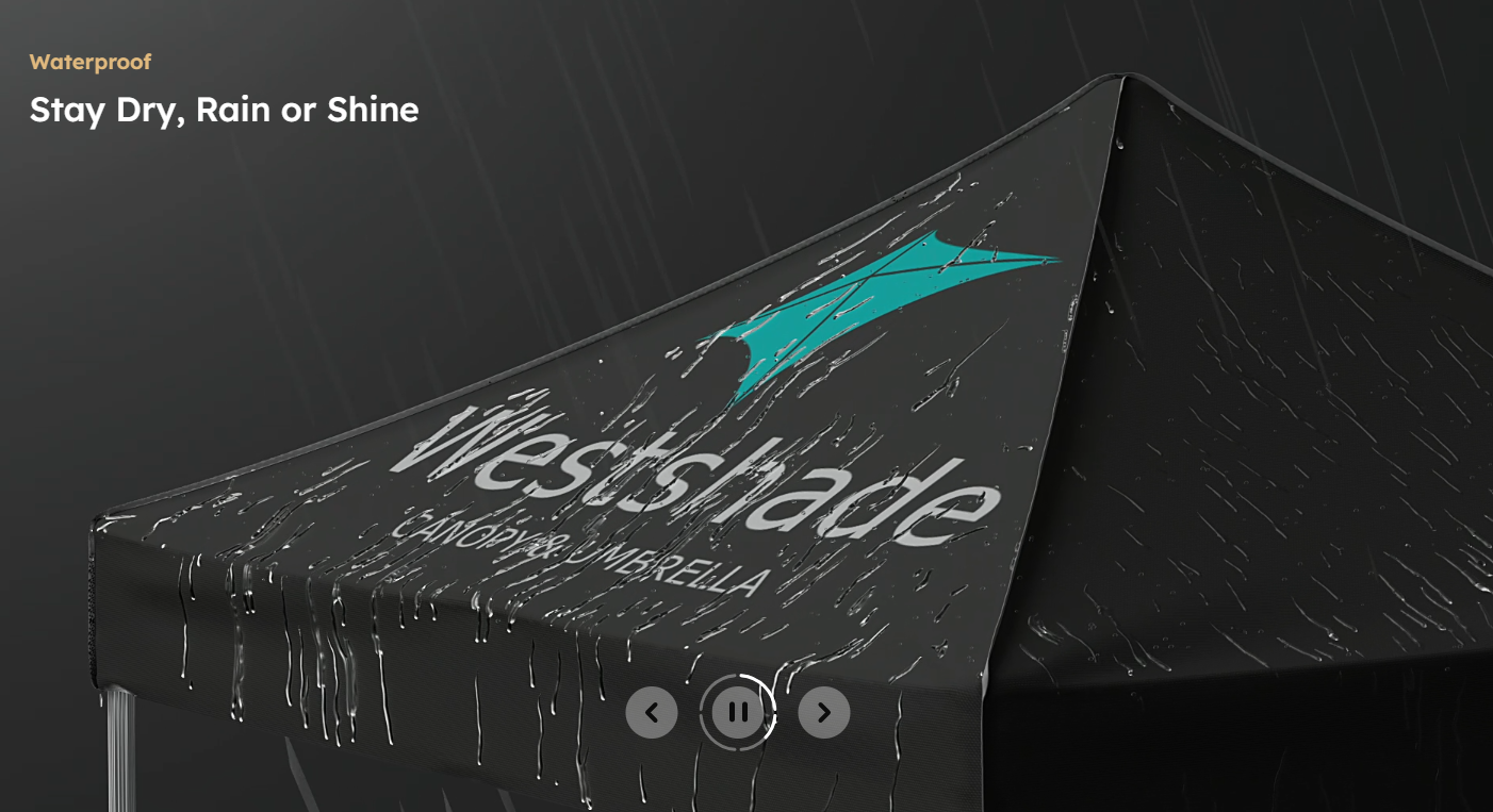 Choose a rain tent for sports events