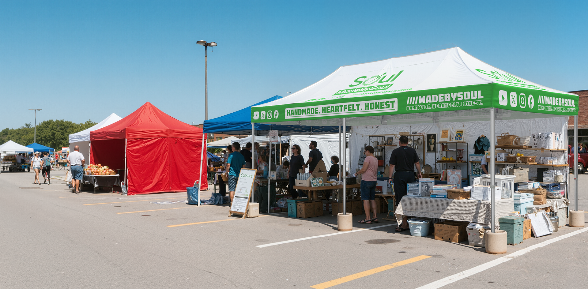 custom business canopy