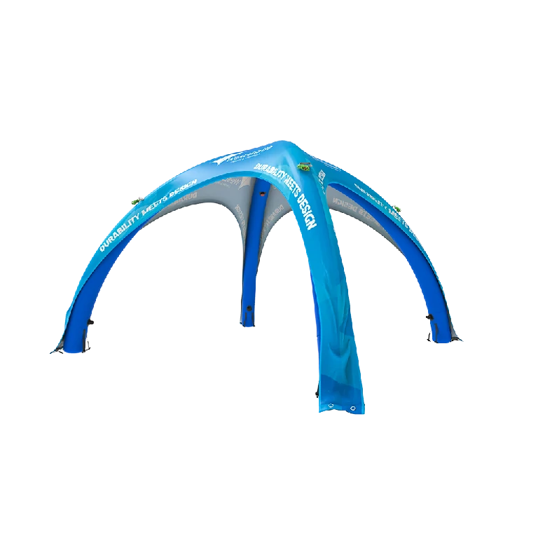 Custom basic inflatable dome tent with blue frame