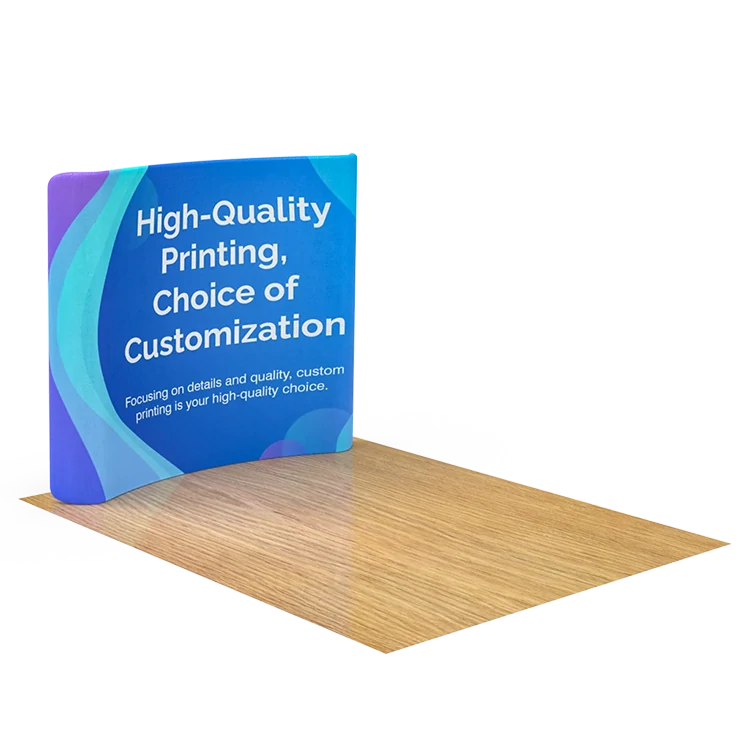 6ft curved tension fabric trade show display booth