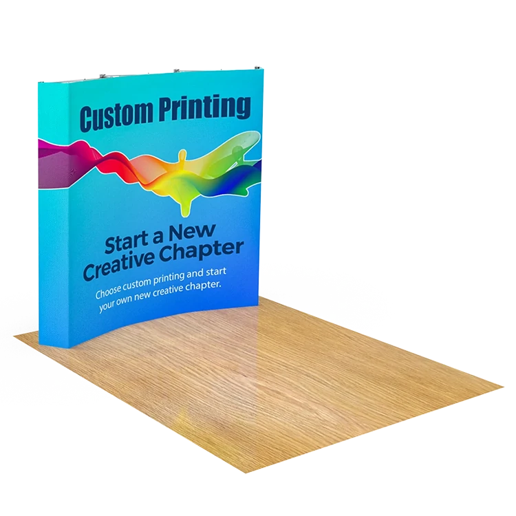 8ft curved pop up trade show display booth