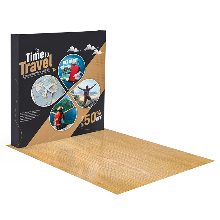 8ft straight pop up trade show display booth