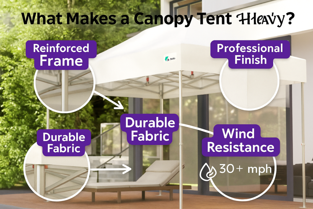 What makes a canopy tent heavy-duty?