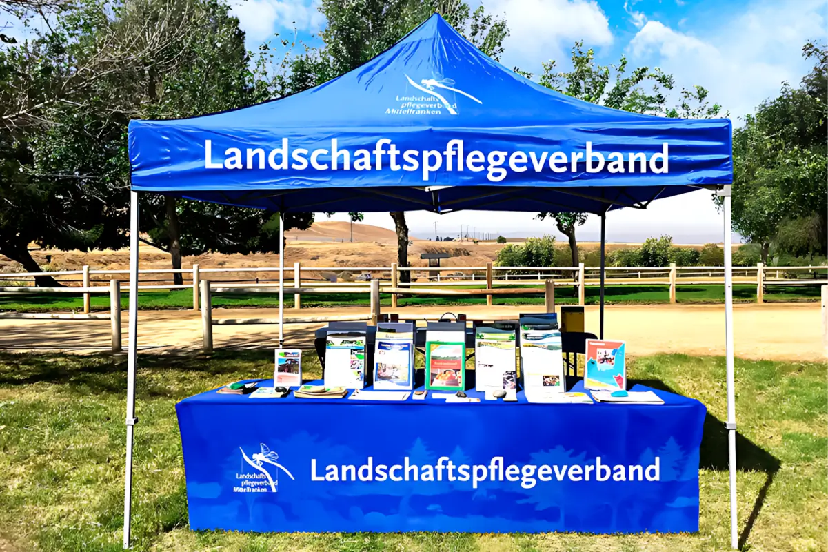Customize your table cover with logo and business message