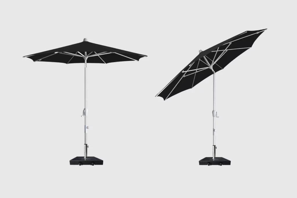 Kapri tilting patio umbrella with a crank