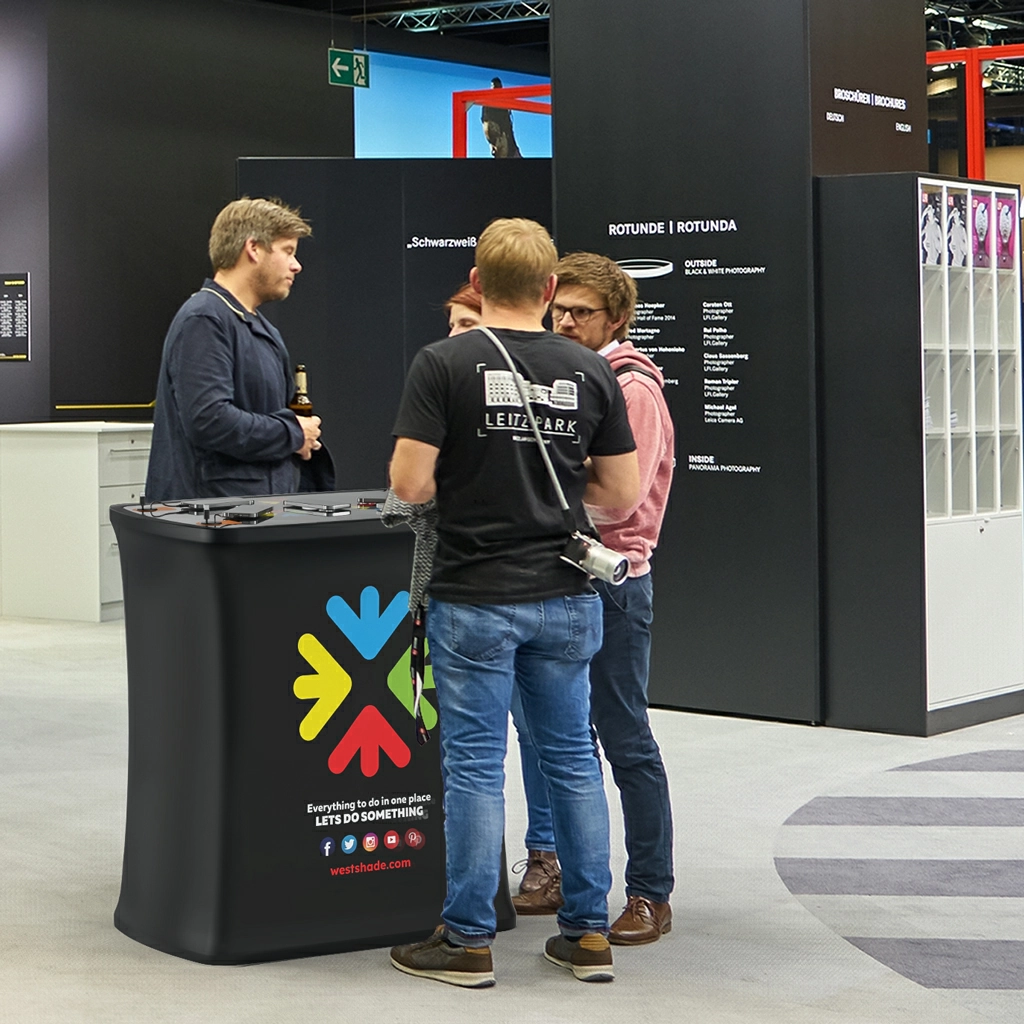 Use charging table to enhance the trade show