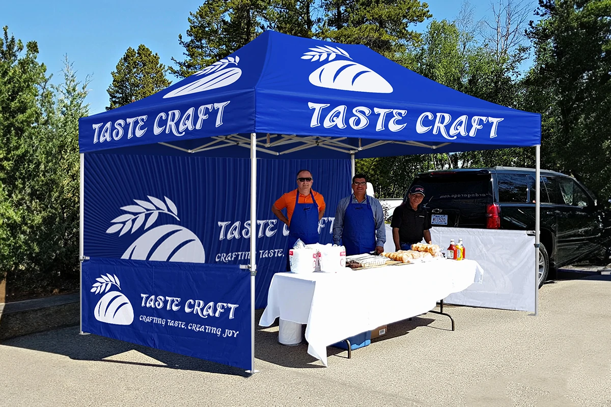 Print your logo and message on the canopy