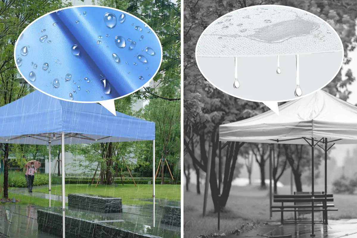 check whether your canopy tent is waterproof