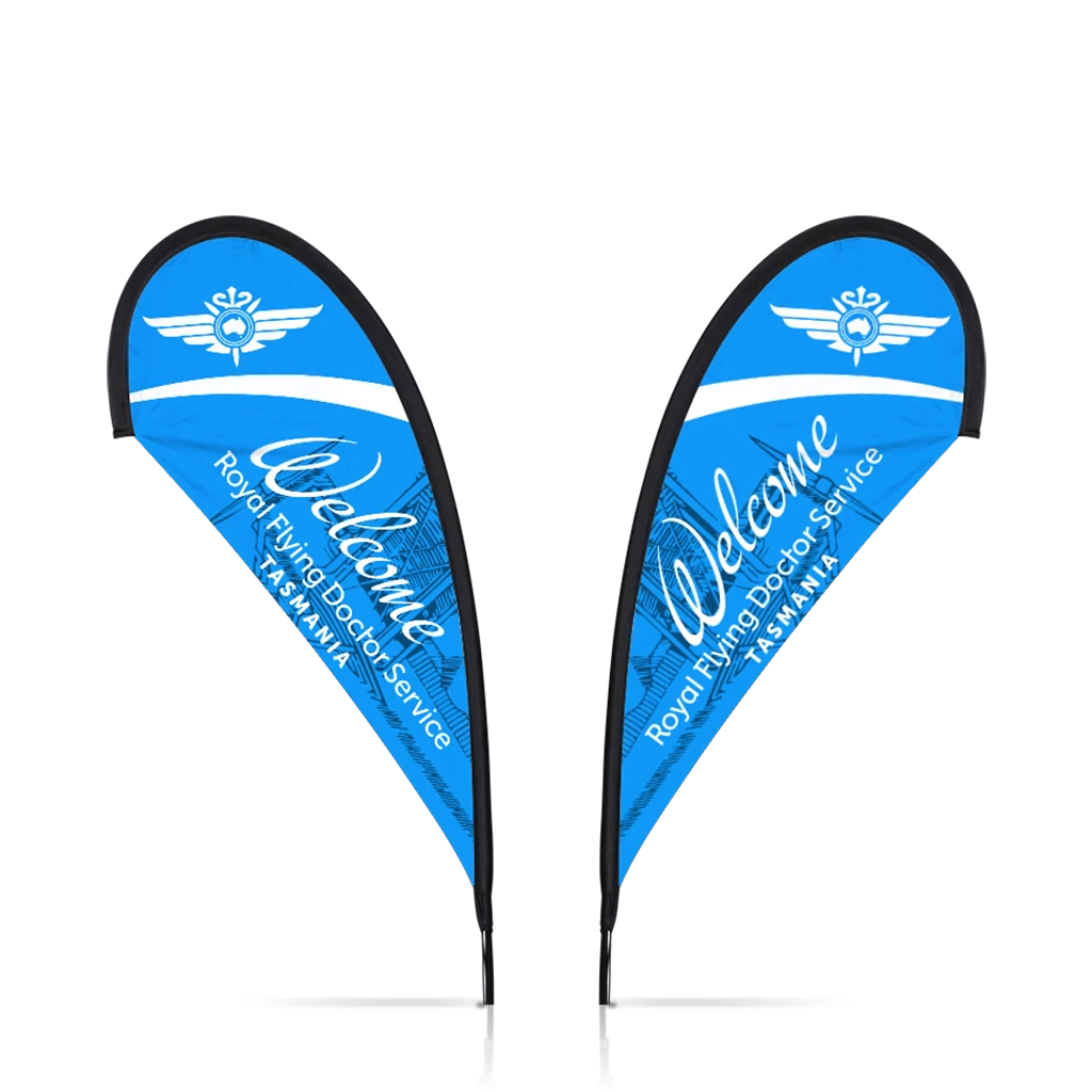 medium size double sided printing teardrop flag