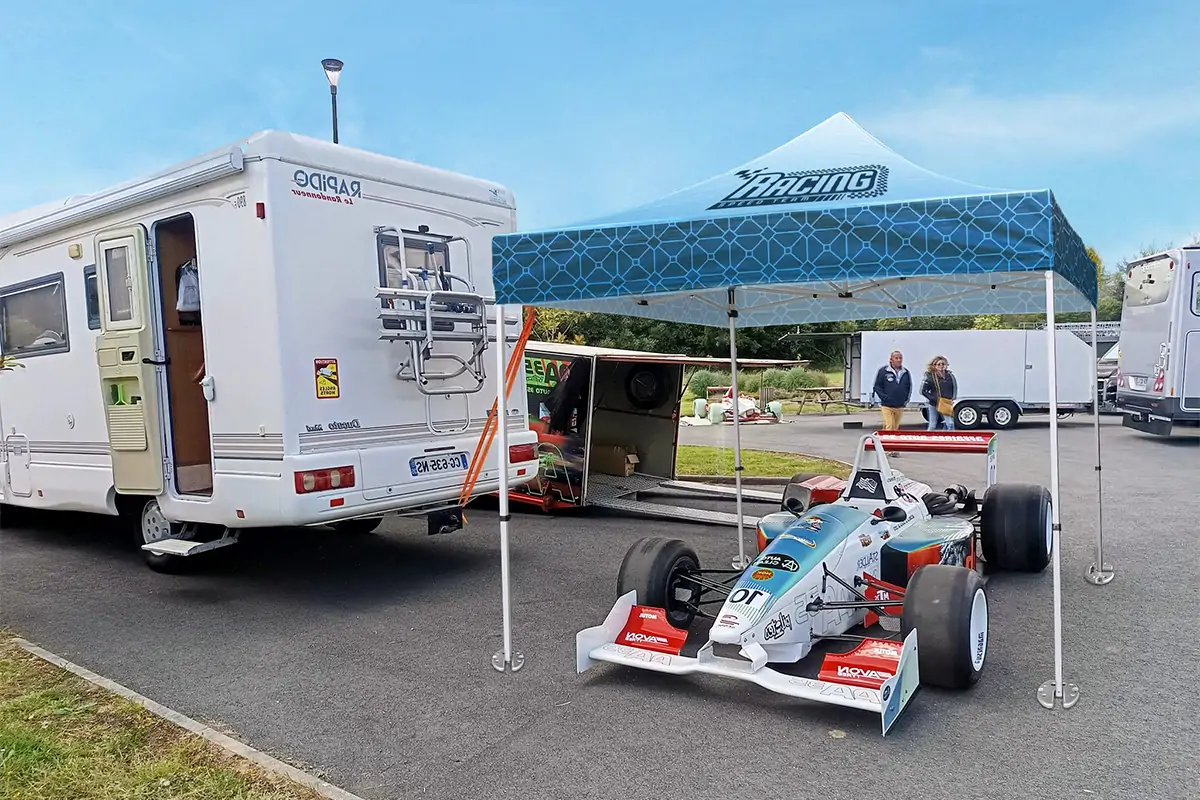 Secure your tent with weight plates