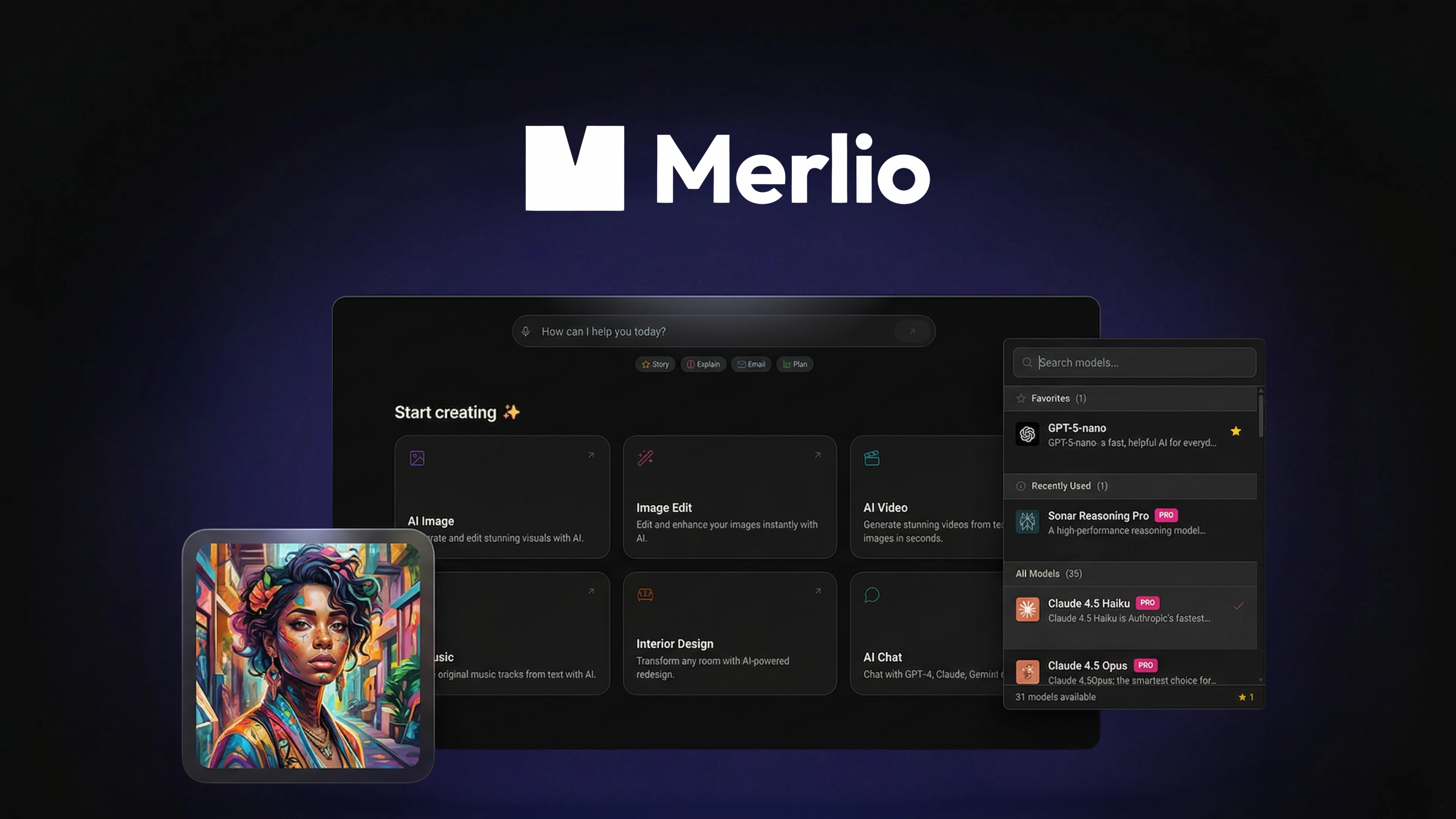 Merlio Review — 40+ AI Models Dashboard