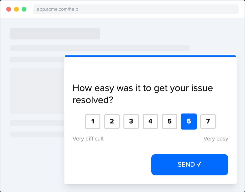 In product Survey example