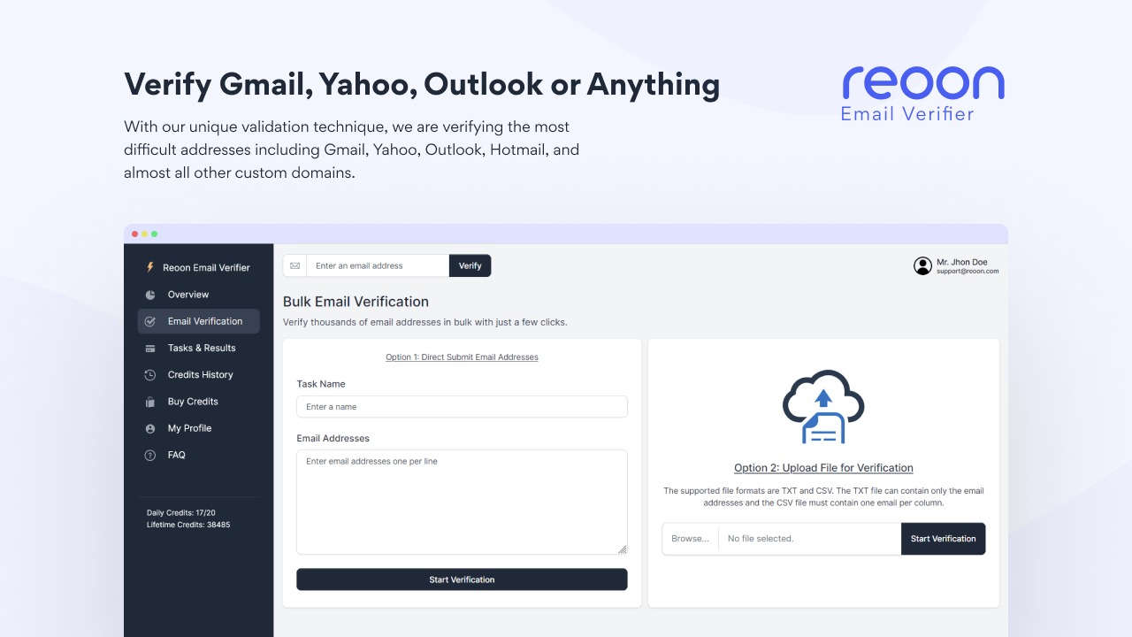 Verify emails with 99% accuracy