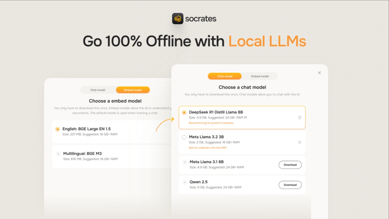 Go offline with local AI models