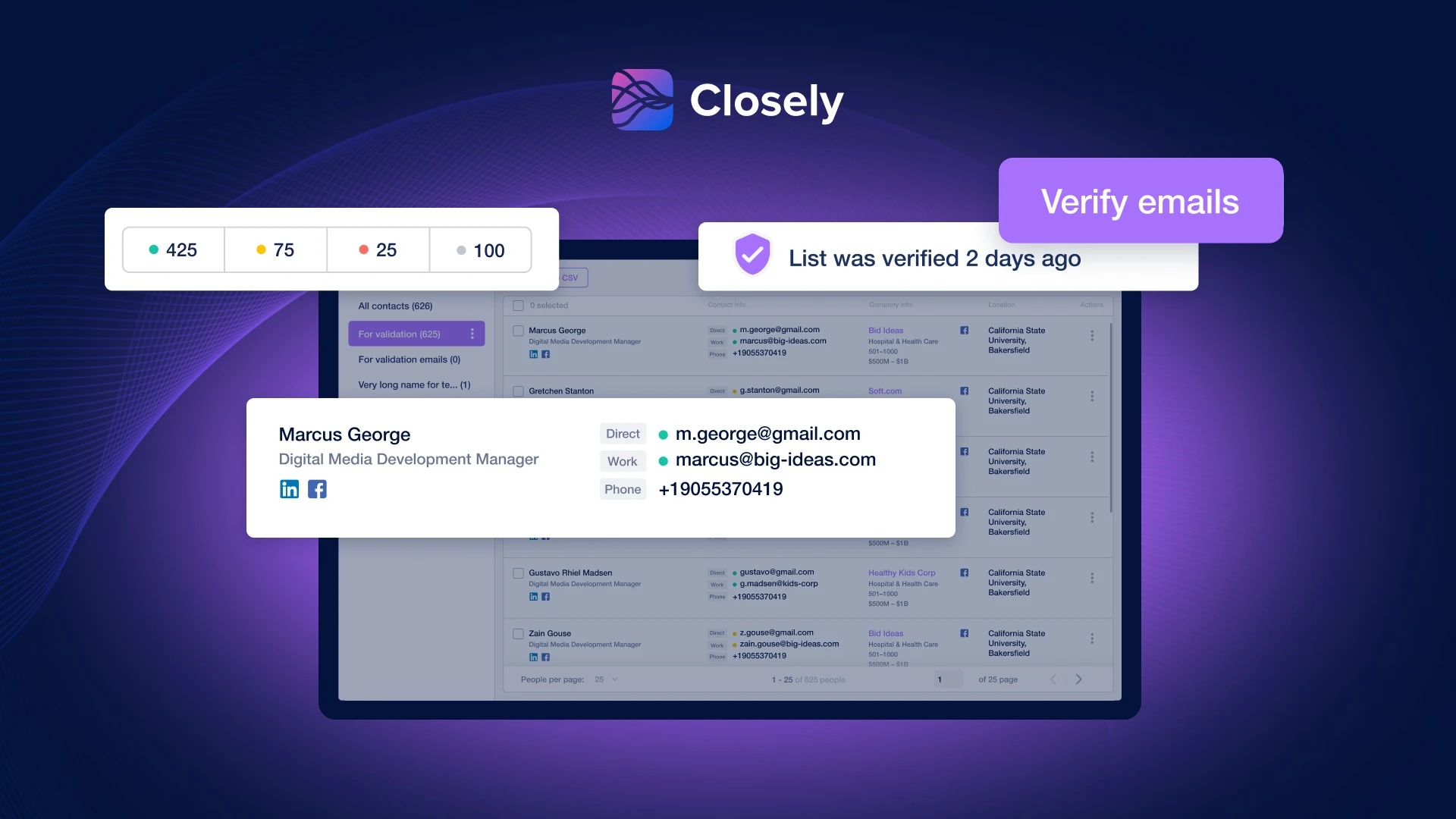 Verify and clean your email lists