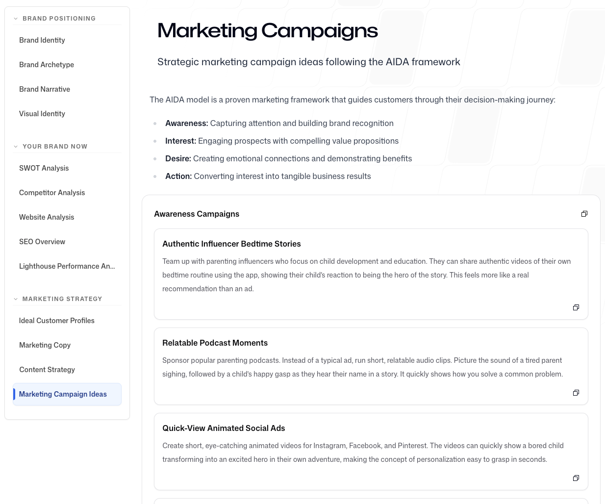 Map out marketing campaigns