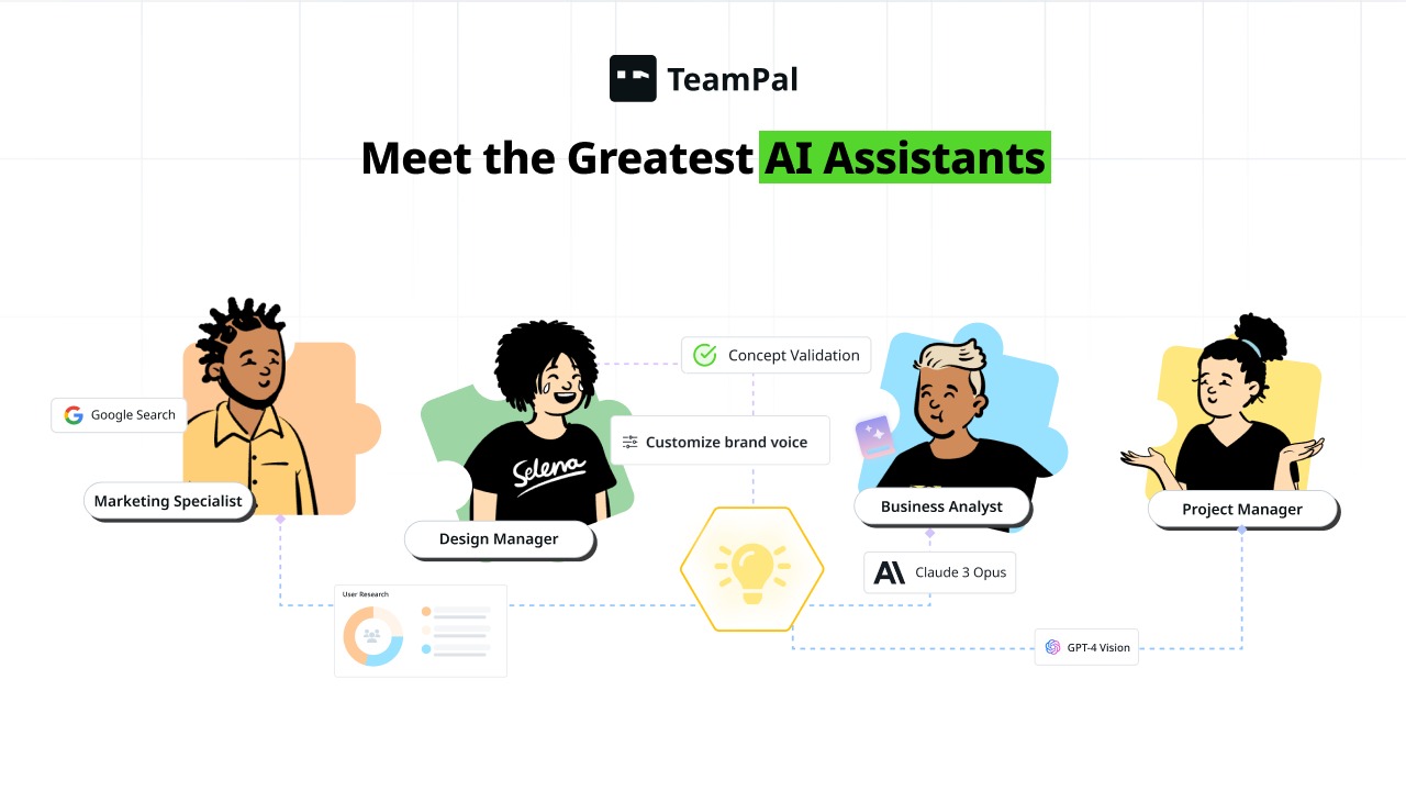 TeamPal prebuilt AI agent library — pick ready-made agents
