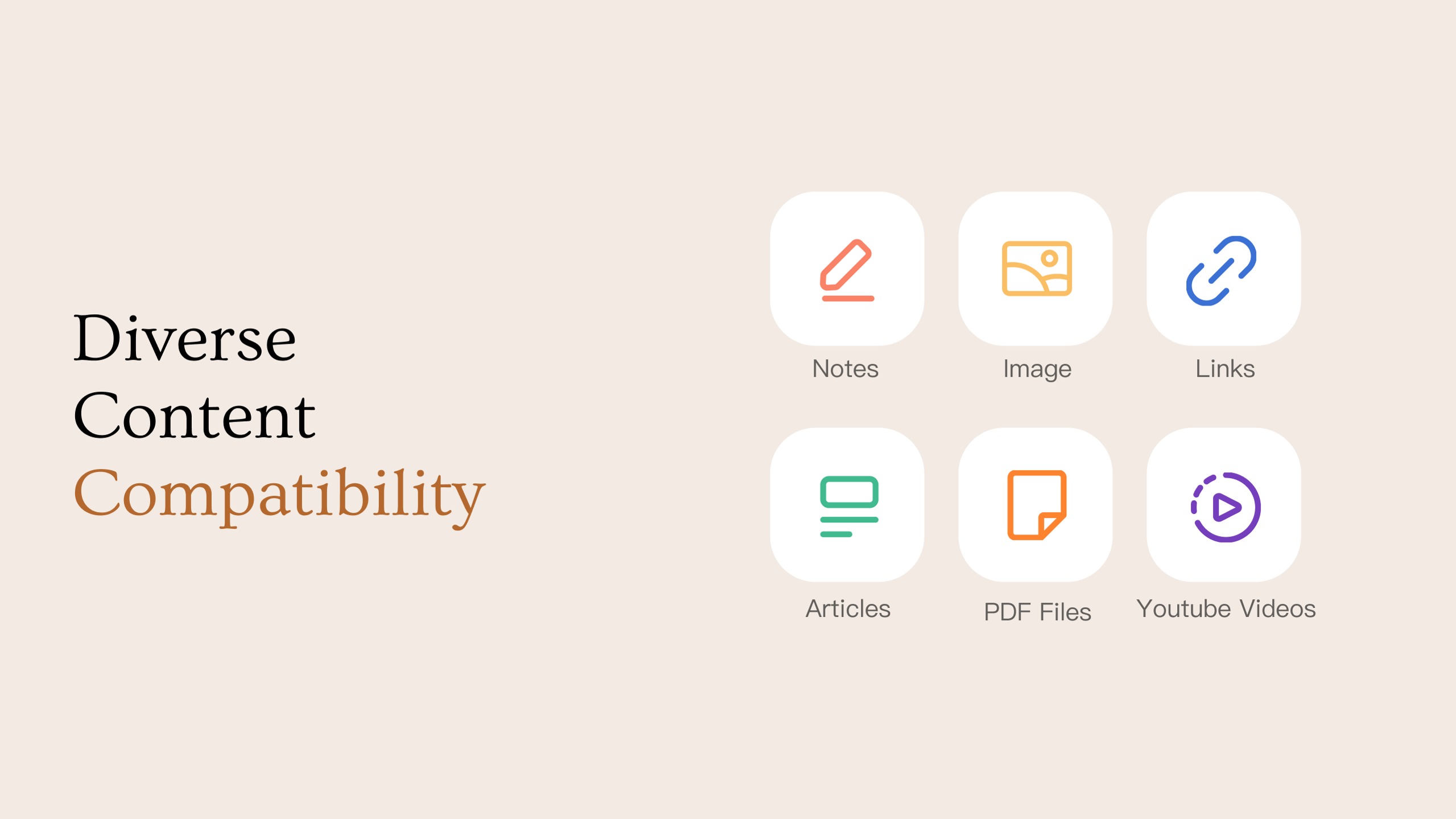 Consolidate every content type in one place