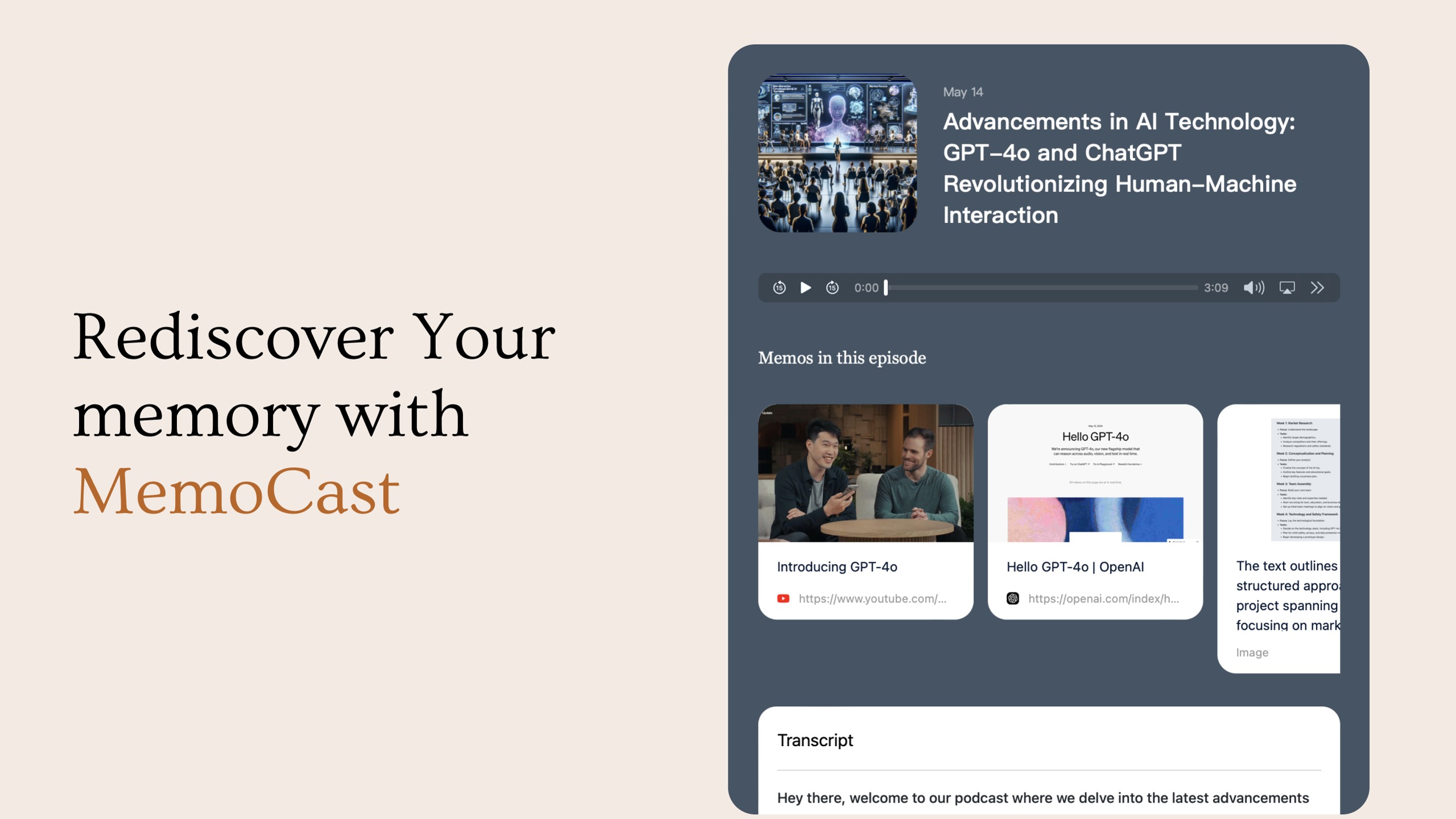 Resurface what you've saved with MemoCast