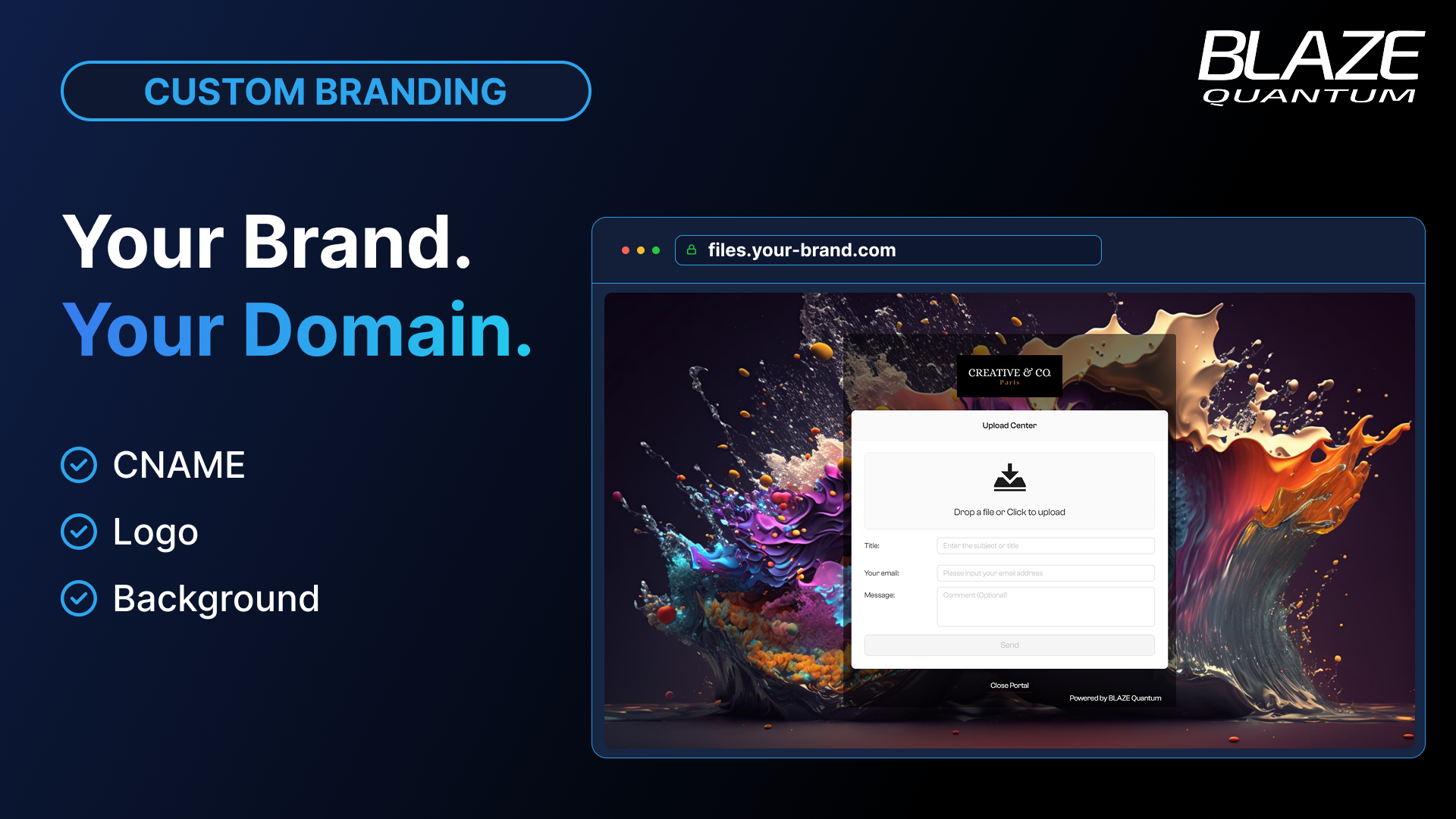 Receive files through your branded portal