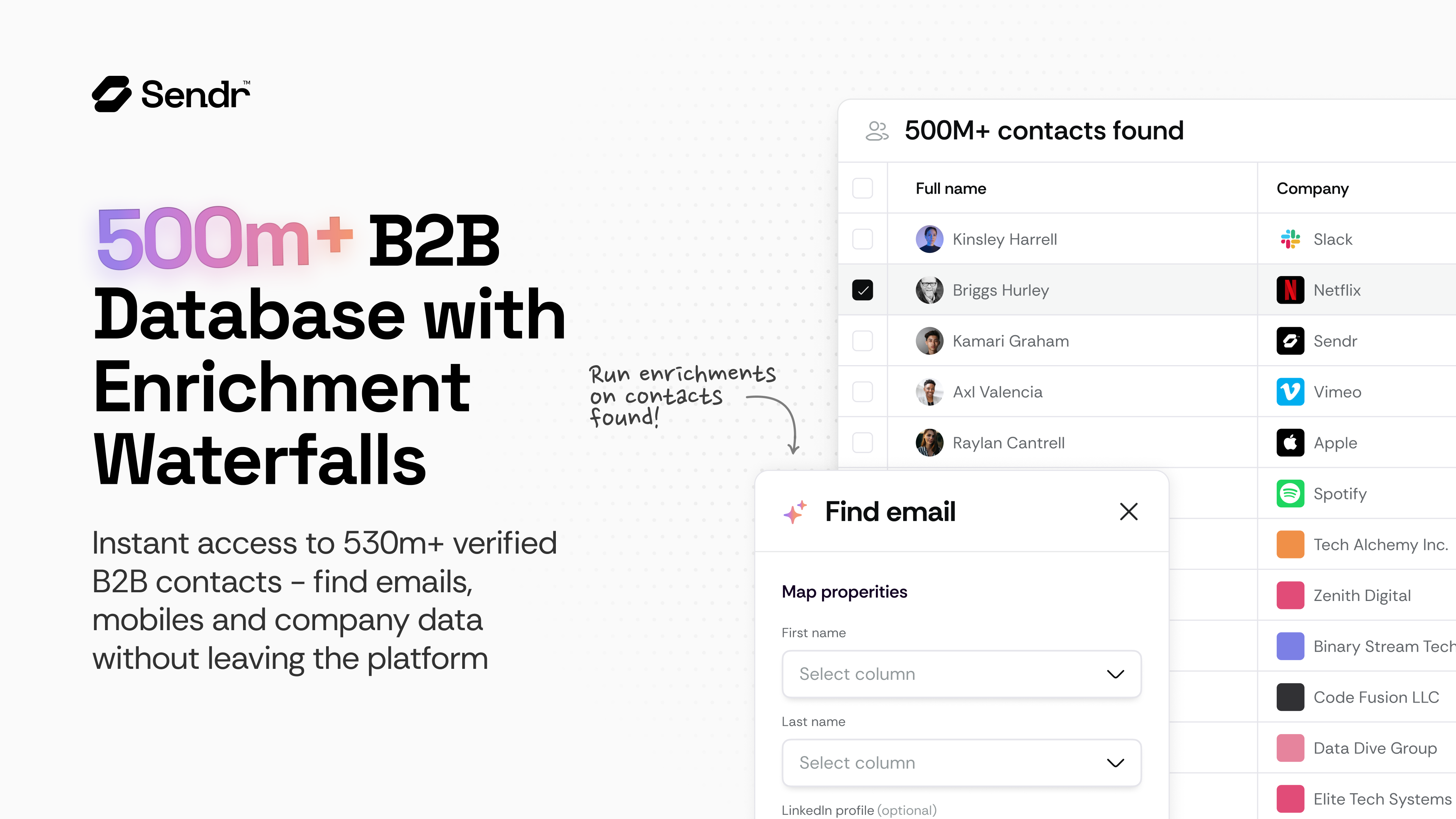 Access 530M+ verified B2B contacts