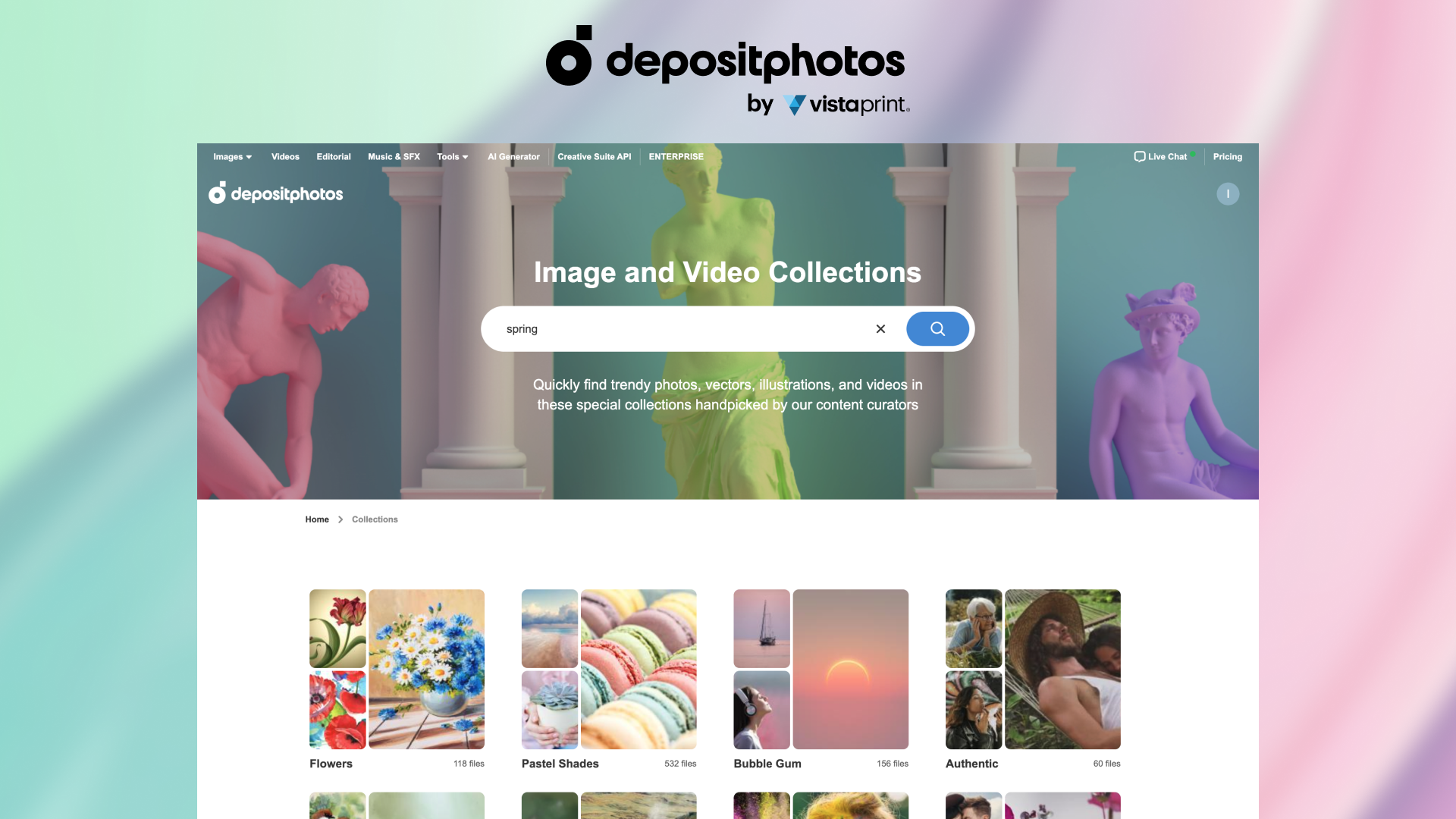 Curated image collections