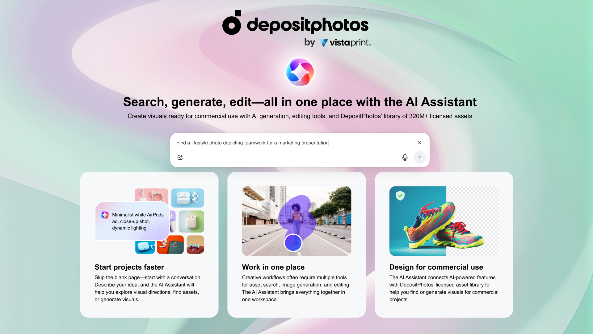 Depositphotos AI Search Interface