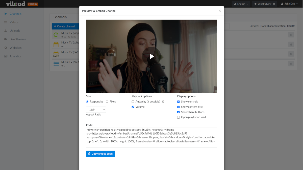 Viloud Analytics and Reporting