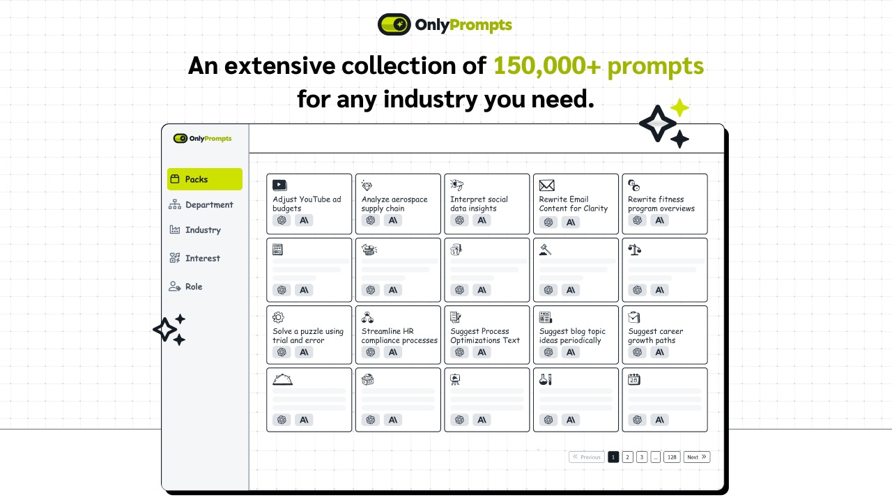 Access 150,000+ prompts instantly