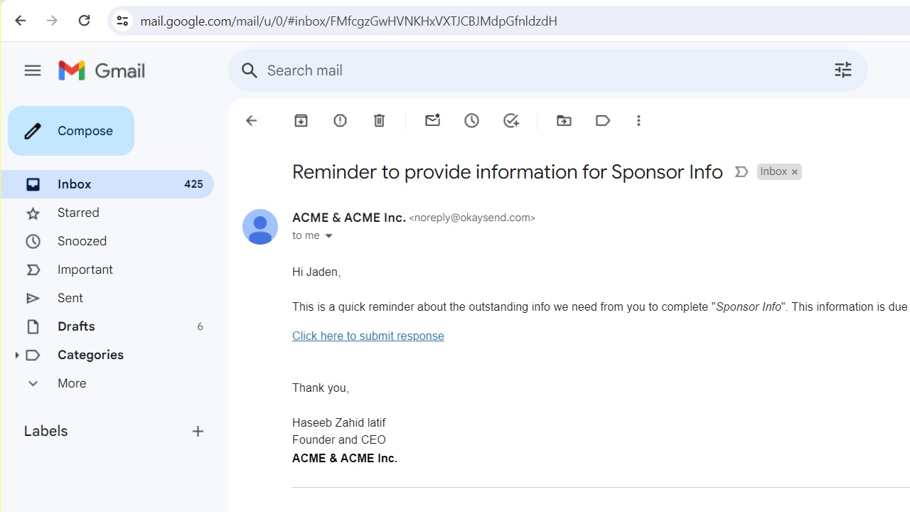 OkaySend Analytics and Reporting