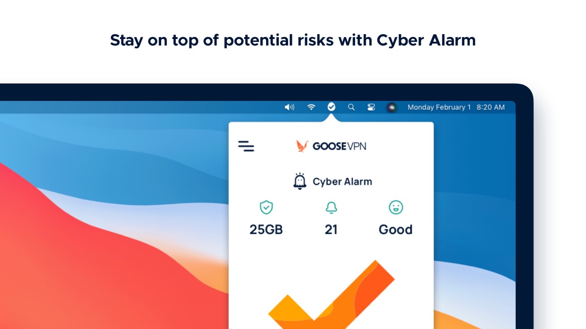 Get notifications about potential risks like malware thumbnail